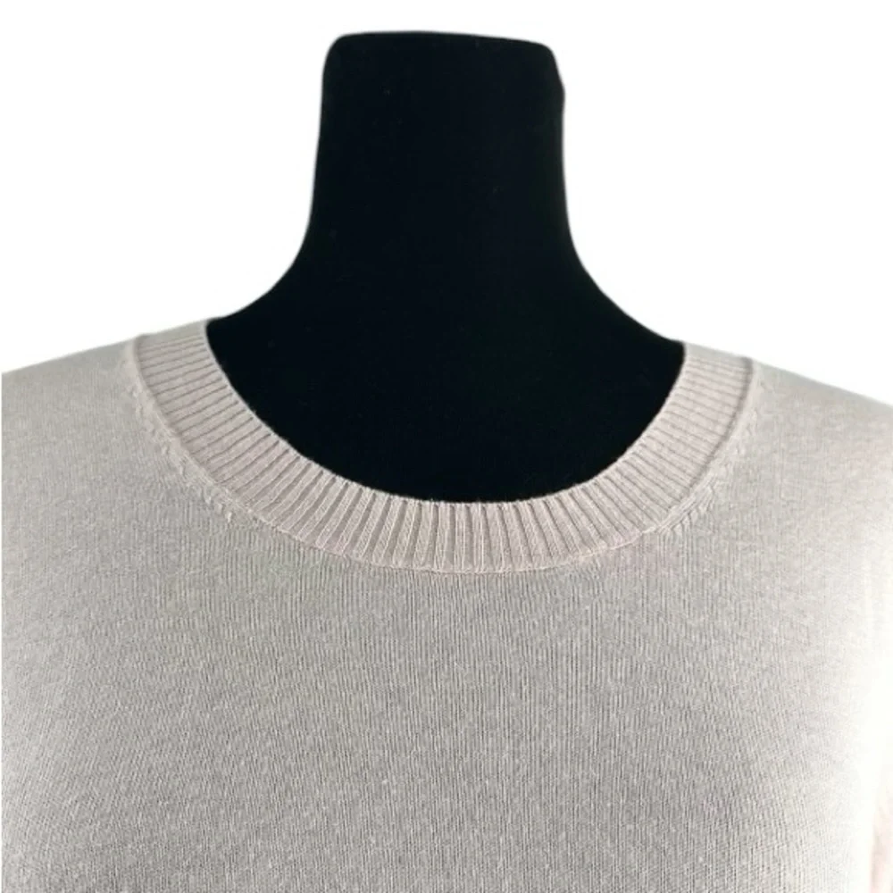 Burberry knit top silk cashmere blend light pink minimalist luxury soft sz sm - Picture 3 of 11